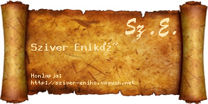 Sziver Enikő névjegykártya