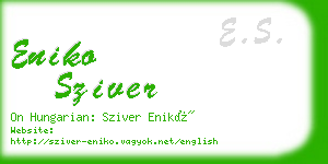 eniko sziver business card